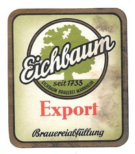 Bieretikett Eichbaum-Brauerei Mannheim (HH) FLECKIG!