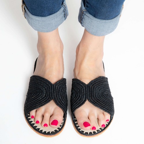 Raffia slipper sun - slipper, and