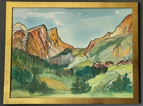 Gemälde aquarell elfriede - gemälde,