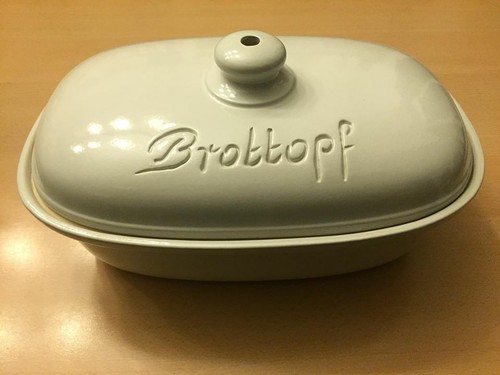 Brottopf mit deckel weiß - mit,