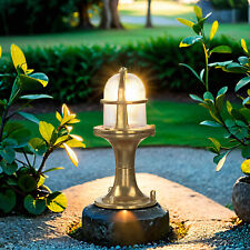 Gartenleuchte Messing Weg Terrasse H:25cm Maritim kleine Außen Lampe Stehend