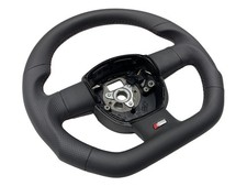 Tuning Lenkrad AUDi A3 8P Lederlenkrad Abgeflacht S-Line DSG Schaltwippen