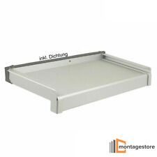 Aluminium Fensterbank 225-360mm EV1silber inkl. Alu Gleitabschluss mit Putzkante