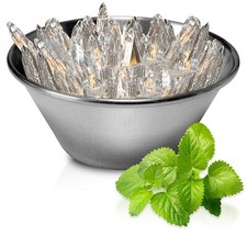 Sauna Deluxe Aufguss Verdampferschale / Aromaschale Edelstahl inkl. Menthol