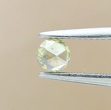 Kostüm Natürlicher Diamant 0.16TCW Grün Funkelnde Rund Rose Schnitt für Geschenk