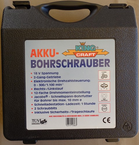 Akku bohrschrauber von king - akku-bohrschrauber,