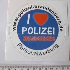alter  Aufkleber  I love POLIZEI Brandenburg Sammlung (21)