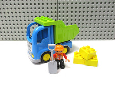 LEGO Duplo LKW blau grün Lastwagen Baustelle Kipper Figur Zubehör