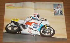 Seltenes Motorrad Poster Team Pepsi SUZUKI RGV 500 Kevin Schwantz & McElnea 1988