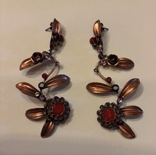 Konplott Ohrschmuck dunkelrot kupfer