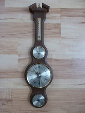 Vintage Wetterstation Holz /  Uhr,  Barometer,  Thermometer,  Hydrometer,