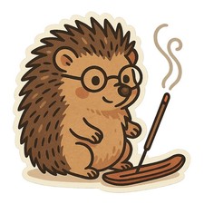 Hedgehog Hippie 9x9cm Car