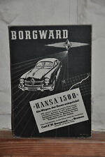 Altes Reklameschild 50er Jahre Borgward Hansa 1500,Bremen,Oldtimer,Automobil
