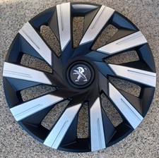 4 Alu-Design Radkappen 14 Zoll TECNA schwarz/silber für Peugeot