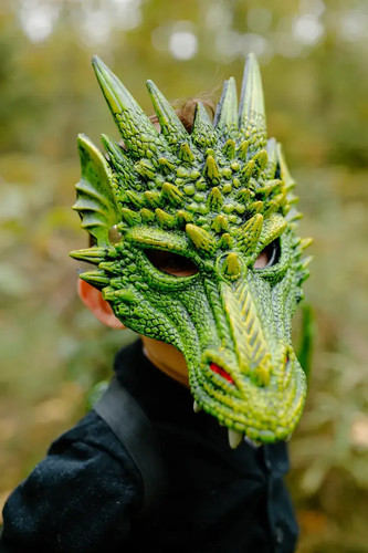 Drachenmaske grün kinder - drachenmaske,
