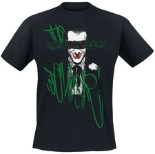 Batman T-Shirt Herren The Joker - Green Eye Fold schwarz