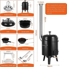 Ø36 Utschak Uchag Campingofen Feuerofen 21L Kazan Kasan Eintopfofen Gulaschkanon