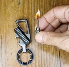 Dauerstreichholz Schlüsselanhänger Metall Feuerzeug Outdoor Camping Survival