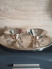 Zucker Milch Set versilbert gehämmert