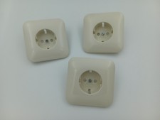 3x GIRA altes Standard Steckdosenabdeckung Vollplatte Typ 800 cremeweiß (54)