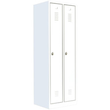 Spind 2 türig weiß kompl