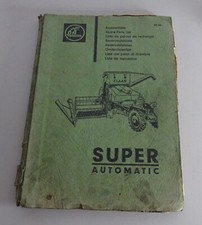 Teilekatalog / Ersatzteilliste Claas Super Automatic Mähdrescher Stand 12/1964