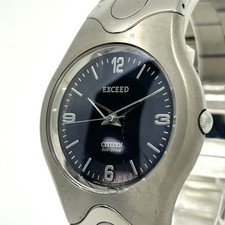 Citizen Exceed A780 H21602 Eco Drive Titan Solar Herrenuhr schwarzes Zifferblatt