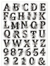 Stempel-Set, Silikonstempel, Buchstaben, Zahlen, neu/OVP