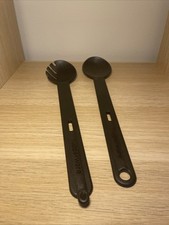 Tupperware "Combinette" Salatbesteck 2-teilig Schwarz zur Zange steckbar Neu