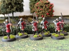 6 x bemalte Bogenschützen mit