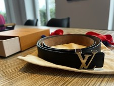 Louis Vuitton Epi  Ledergürtel Schwarz 90 cm