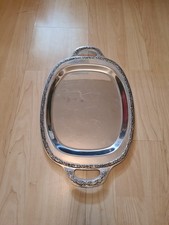 Serviertablett Edelstahl Oval