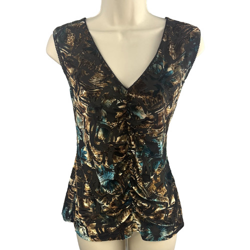 Vtg velvet burnout ruched - velvet,