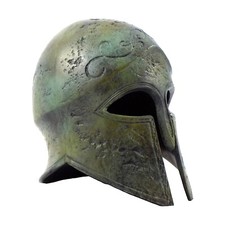 Antiker griechischer korinthischer Helm echte Bronze Metall Kunst Skulptur