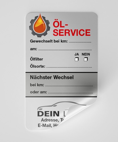 öl service kfz aufkleber - Öl,