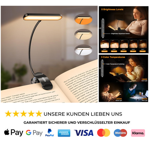 Leselampe buch klemme - leselampe, mit