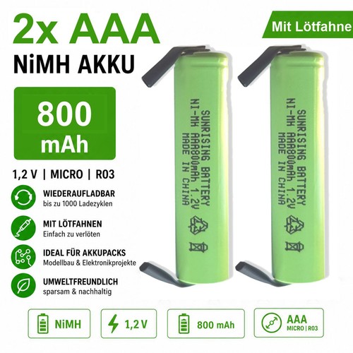 Aaa nimh 800 mah - 1,2, akku