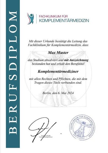 Diplom für alternativmedizin - diplom,