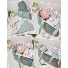 Puppenbett / Tragekorb "Füchse" für alle Puppen-/Kuscheltiergrößen