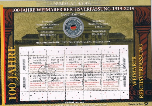Numisblatt 2019 weimarer - numisblatt, 4/2019