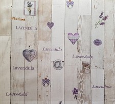 Tischläufer Lavendel Herz 40cm x 140cm  Textildruck Shabby Landhaus
