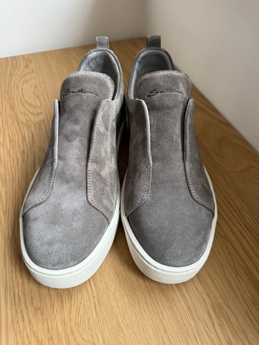 Santoni slipper grau wildleder - santoni,