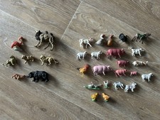 29x Bauernhof + Wildtiere - Figuren Set - Schaf Kuh Schwein Ente Tiger Kamel etc
