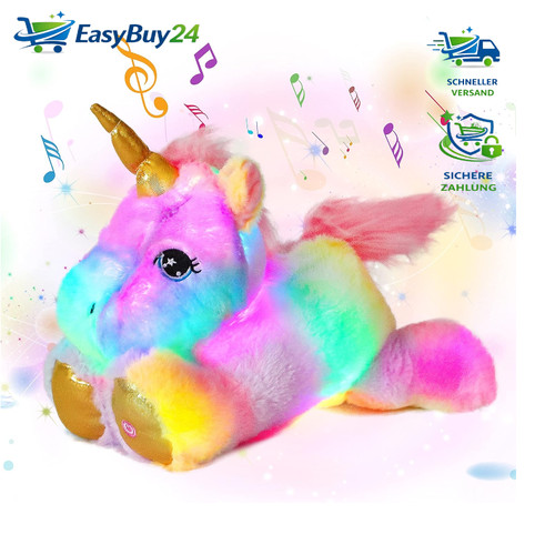 Plüsch einhorn stofftier led - einhorn,