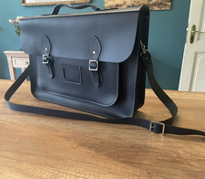 Blaue Leder  Lehrertasche /