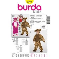 Schnittmuster Faschingskostüme Hund, Panther,Tiger Schnitt inkl.Anleitung Burda 