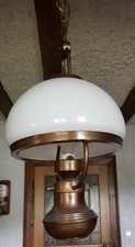Deckenlampe Kupfer mit Glasschirm Landhausstil Landhaus Stil Decken Lampe Glas 