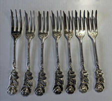 Hildesheimer Rose Altes Silbersteck - 14cm - ANTIKO 100 - 7 Kuchengabel - TOP