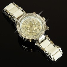 Damenuhr Uhr silber weiß