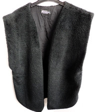 Edel Damen Weste Kunstpelz Persianer  schwarz Gr. 46/ 48  offen ohne Verschluß 